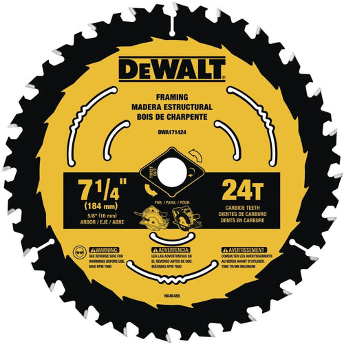 DEWALT (DWA171424) Tough Track 7-1/4 In. Circular Saw Blade 24T (Pack of 1)
