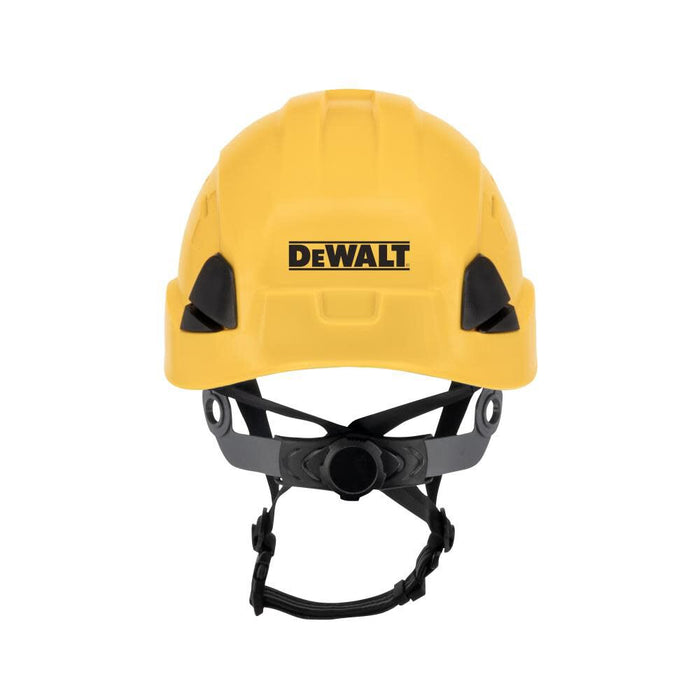 DeWALT (DPG22V) Unisex Type II Class C 4-Pt Ratcheting Vented Safety Helmet, Color Yellow, Adult Size
