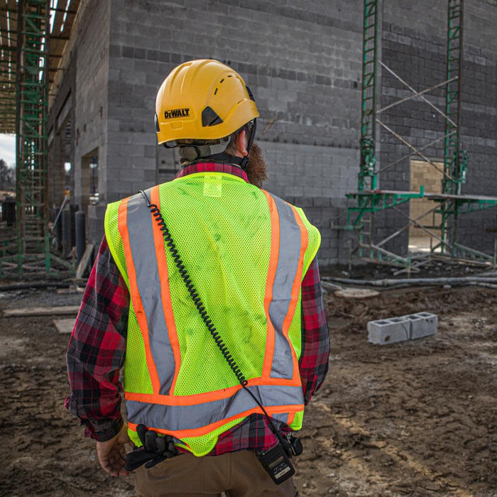 DeWALT (DPG22V) Unisex Type II Class C 4-Pt Ratcheting Vented Safety Helmet, Color Yellow, Adult Size