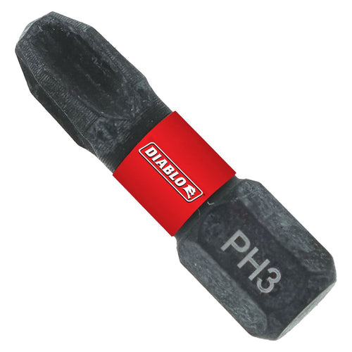 Diablo DPH31B 1 in. #3 Phillips Drive Bit - Extreme Durability and Impact Resistance (Pack of 50)