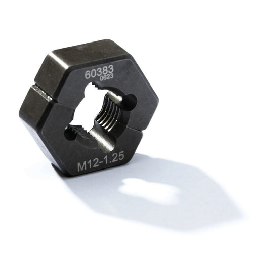 Steelman Professional M12-1.25 Metric Split Die Thread Chaser, Indexing Pins, Steel, Repairs Threads on Wheel Studs and Bolts