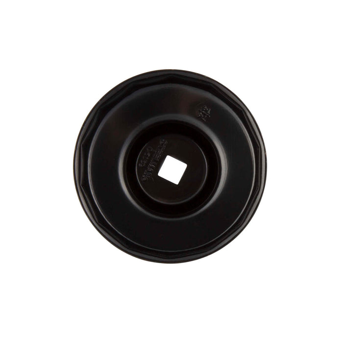 Steelman 06139 Low Profile Oil Filter Cap Wrench Socket 74mm x 14 Flute, 3/8-inch Drive, Heavy Duty Chrome Vanadium Steel