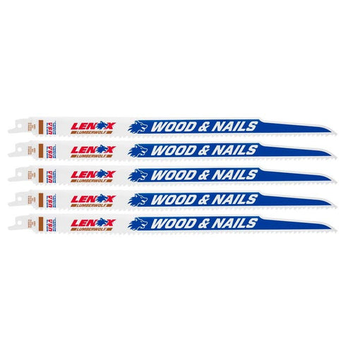 Lenox 20585156R Bi-Metal Reciprocating Saw Blades, 12" x 6T (Pack of 5)