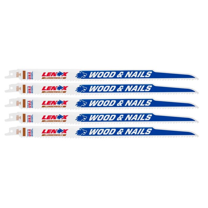 Lenox 20585156R Bi-Metal Reciprocating Saw Blades, 12" x 6T (Pack of 5)