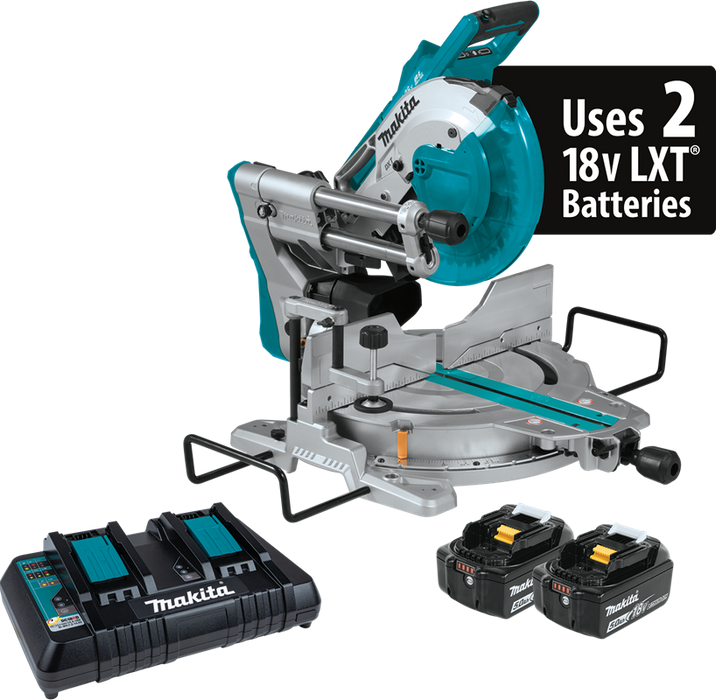 Makita (XSL06PT) 36V (18V X2) LXT Brushless 10" Dual‑Bevel Sliding Compound Miter Saw with Laser Kit