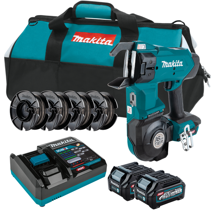 Makita GRT01D 40V max XGT Lithium‑Ion Brushless 16 Gauge Rebar Tying Tool Kit (2.5 Ah)