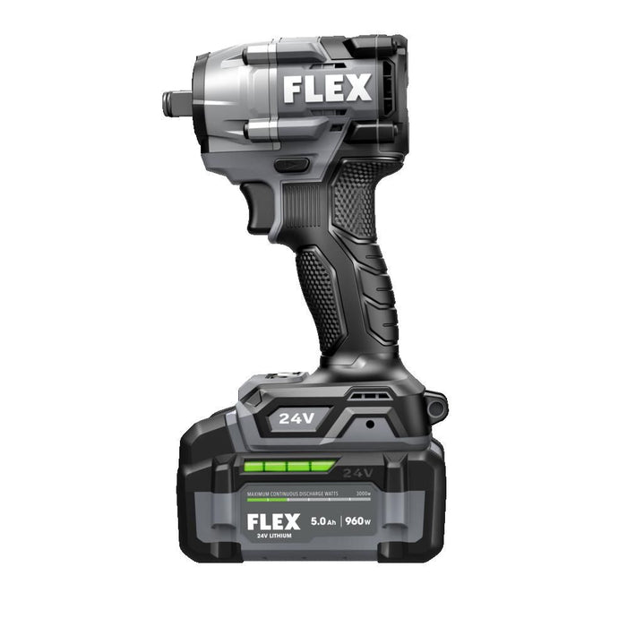 FLEX 24V Brushless Cordless 3/8-Inch 450 Ft-Lbs Torque Compact Impact Wrench Kit