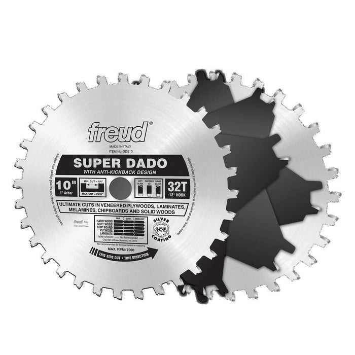 Freud 10 In. x 32T Super Dado Sets