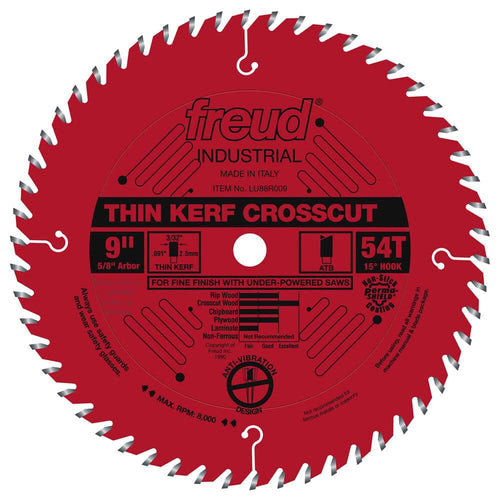 Freud 9" Thin Kerf Fine Finish Crosscut with Perma-Shield Coating
