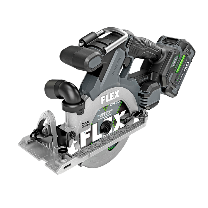 FLEX 24V Brushless Cordless 6-1/2 In. Circular Saw w/5.0Ah Lithium-Ion Battery