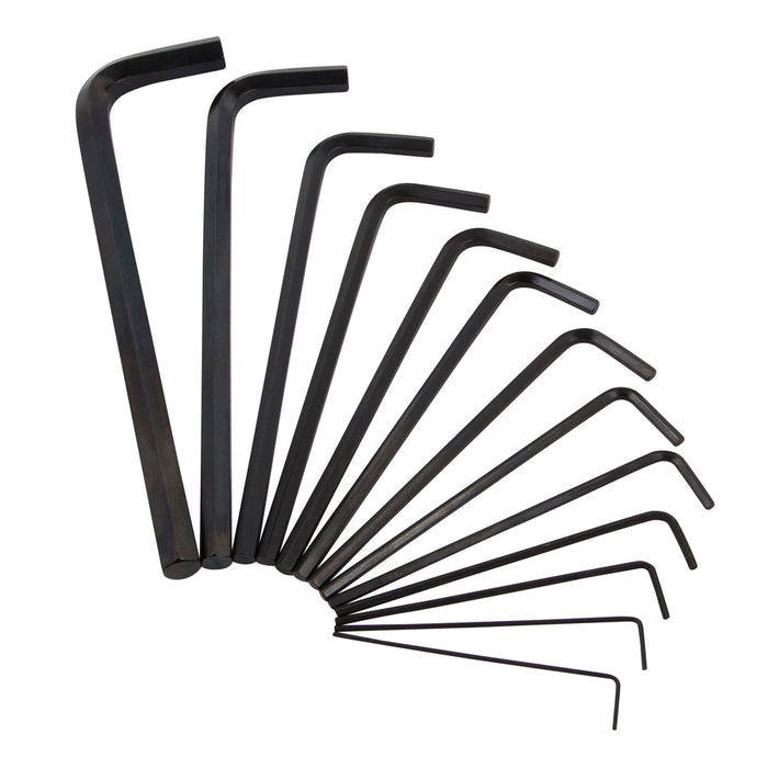 Steelman 41937 13-Piece Long Arm Hex Key Wrench Set, Metric (MM), Extended Length Driver Shafts for Long Reach, Chamfered Ends, Durable Steel Resists Distortion