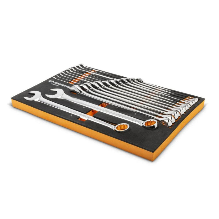 GEARWRENCH 24 Piece 12 Point Long Pattern Combination Metric Wrench Set in Foam Storage Tray | GWMSCWL12MM