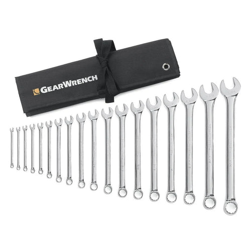 GEARWRENCH 18 Pc. 12 Pt. Combination Wrench Set, Long Pattern, SAE - 81917