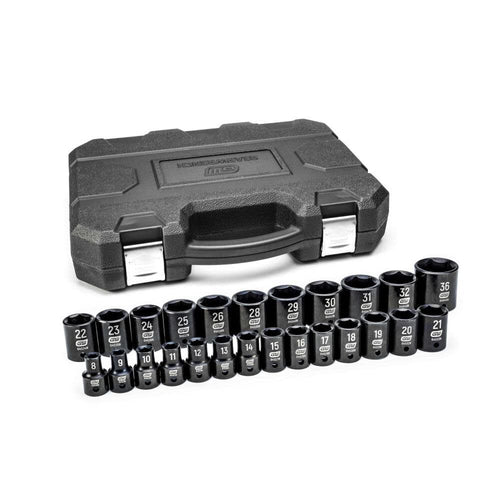 19 Pc. 1/2" Drive 6 Point SAE Impact Socket Set
