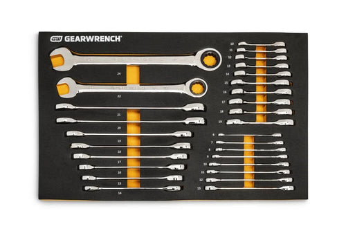 GEARWRENCH Metric Ratcheting Wrench Set 28pc 86527