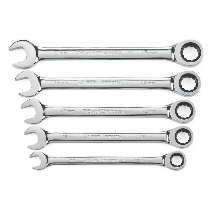 GEARWRENCH 5 Pc. 12 Point Ratcheting Combination Metric Wrench