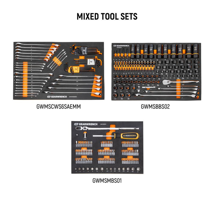 GEARWRENCH MEGAMOD 791-Piece Mechanics Tool Set in Premium Modular Foam Trays with Tool Storage