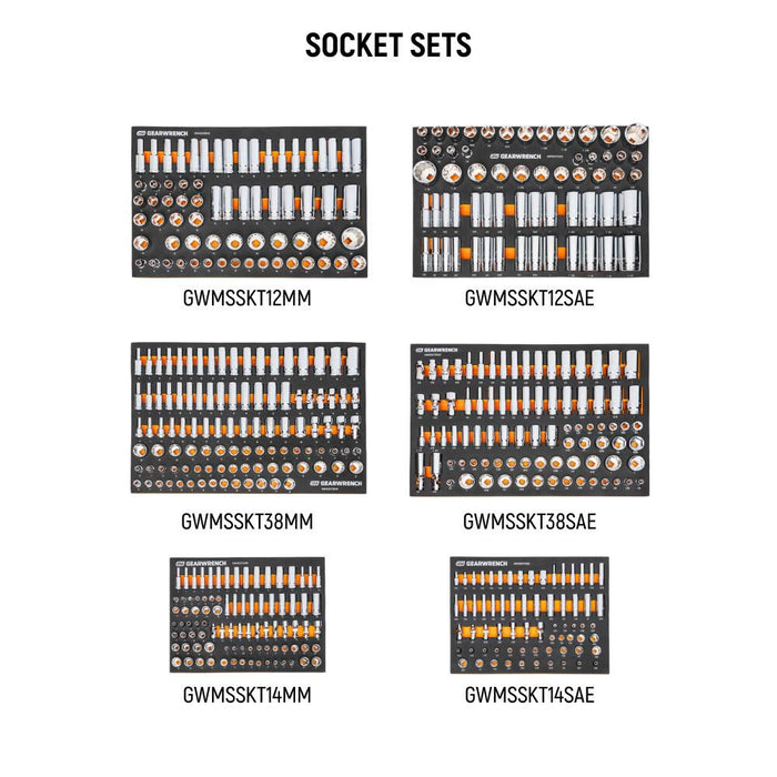 GEARWRENCH MEGAMOD 791-Piece Mechanics Tool Set in Premium Modular Foam Trays with Tool Storage