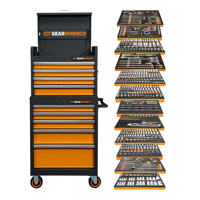 GEARWRENCH MEGAMOD 791-Piece Mechanics Tool Set in Premium Modular Foam Trays with Tool Storage