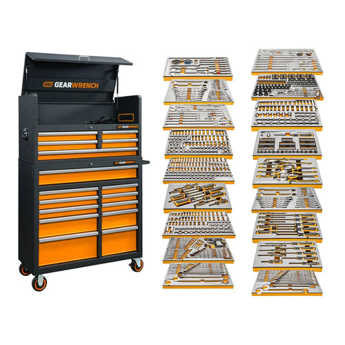 GEARWRENCH MEGAMOD 873-Piece Mechanics Tool Set in Premium Modular Foam Trays with Tool Storage