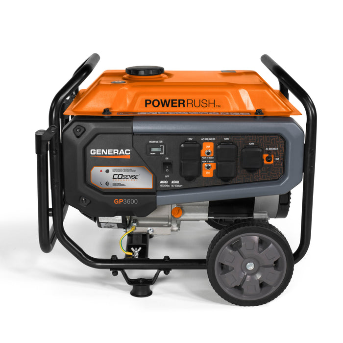 Generac 7721 Portable Generator, 3600W, With COsense, 49ST