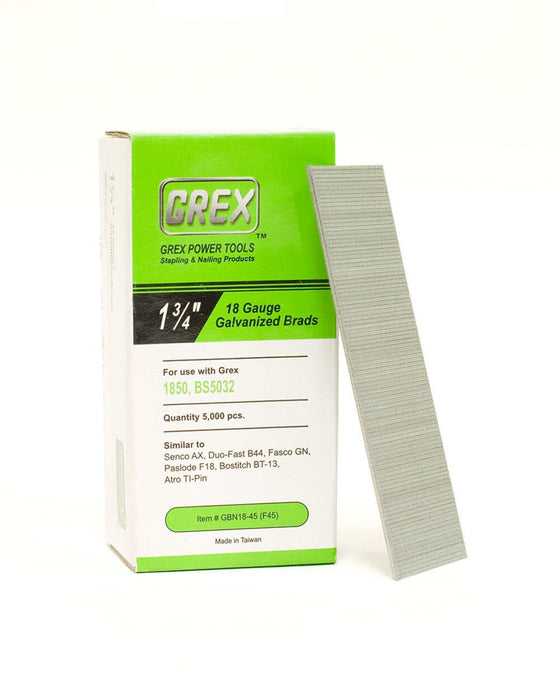 Grex GBN18-15 (F15) 5/8 In. 18 Ga. Brad Nails, Galvanized, 5M