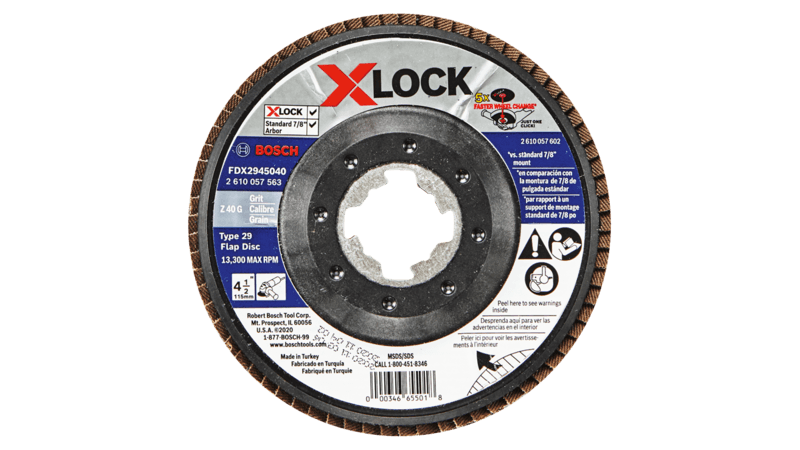 Bosch (FDX2945040) 4-1/2 In. X-LOCK Arbor Type 29 40 Grit Flap Disc