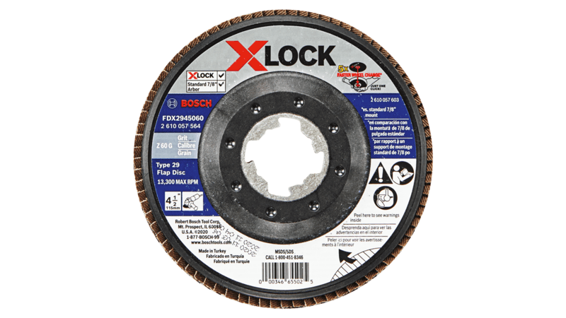 Bosch (FDX2945060) 4-1/2 In. X-LOCK Arbor Type 29 60 Grit Flap Disc