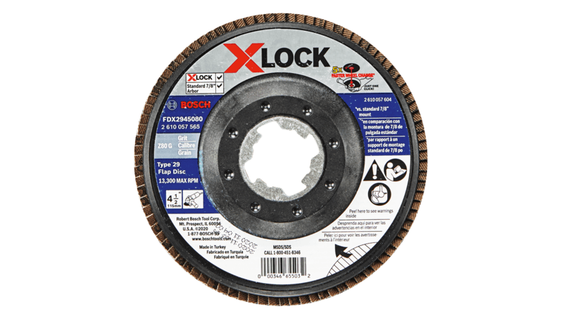 Bosch (FDX2945080) 4-1/2 In. X-LOCK Arbor Type 29 80 Grit Flap Disc