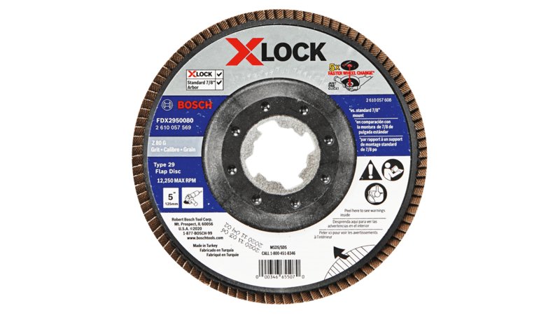 Bosch (FDX2950080) 5 In. X-LOCK Arbor Type 29 80 Grit Flap Disc