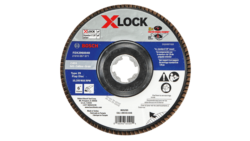 Bosch FDX2960040 - 6 In. X-LOCK Arbor Type 29 40 Grit Flap Disc