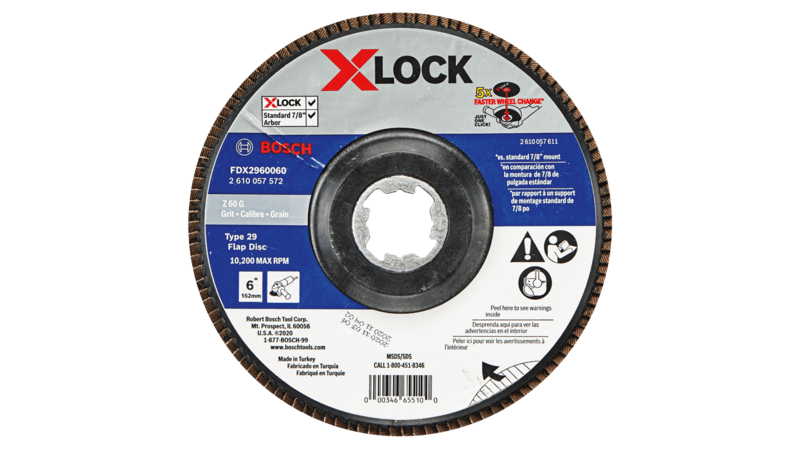 Bosch (FDX2960060) 6 In. X-LOCK Arbor Type 29 60 Grit Flap Disc