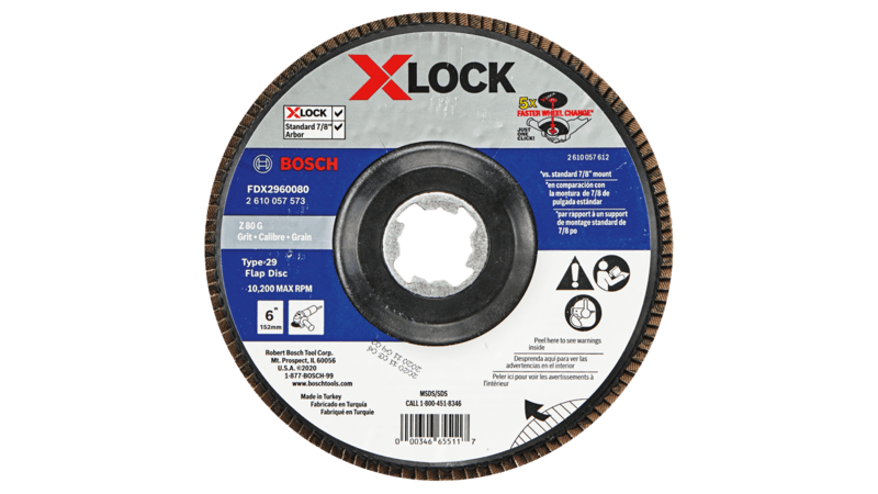Bosch (FDX2960080) 6 In. X-LOCK Arbor Type 29 80 Grit Flap Disc
