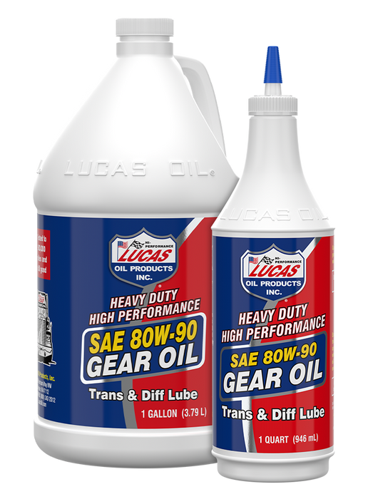 Lucas Oil 10043 Heavy Duty 80/90 Plus Gear Oil, 1 Quart Bottle (Pack of 12)