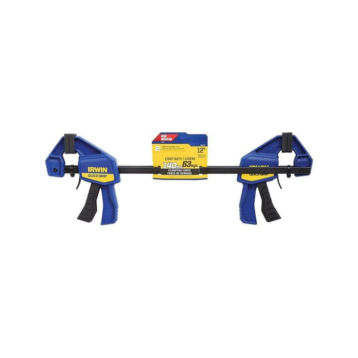 IRWIN 1964745 QUICK-GRIP One-Handed Mini Bar Clamp, 12" (Pack of 2)