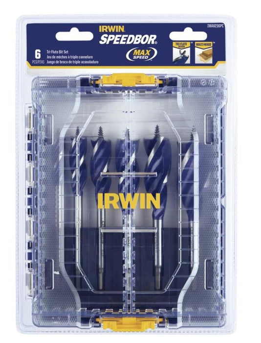 IRWIN IWAX236PC Speedbor Wood Drilling Set, 6pc