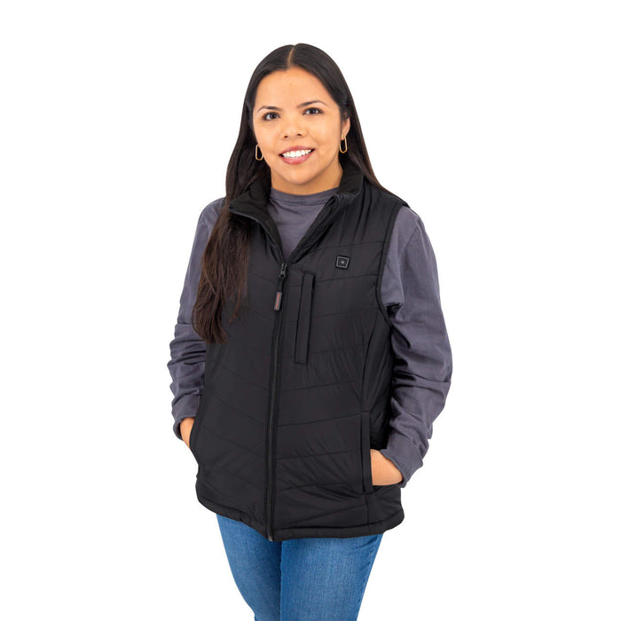 [USED-LIKE NEW] Radians RHG-V201B-M Women's Heated Puffer Vest Kit with Battery, Black, Medium