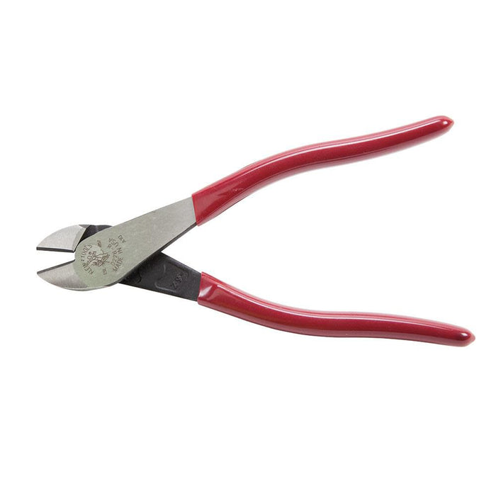 Klein Tools D228-8 Pliers, Made in USA, Diagonal Cutting Pliers with Short Jaw and Beveled Knives, High-Leverage Color-Coded Wire Cutters, 8-Inch