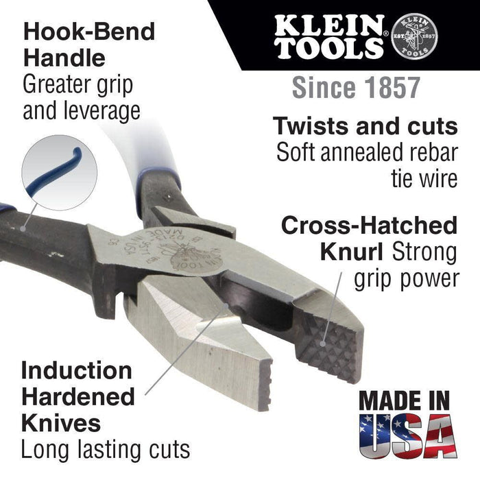 Klein Tools - 9 In Iron Work Pliers Slim Head- D20007CST