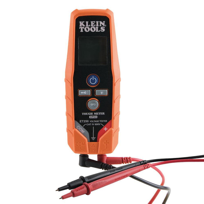 Klein Tools ET250 Voltage Meter, AC Voltage / DC Voltage Tester, Digital Multimeter, Low Voltage Tester with Batteries