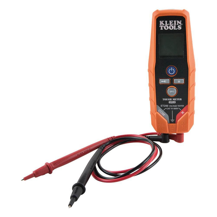 Klein Tools ET250 Voltage Meter, AC Voltage / DC Voltage Tester, Digital Multimeter, Low Voltage Tester with Batteries