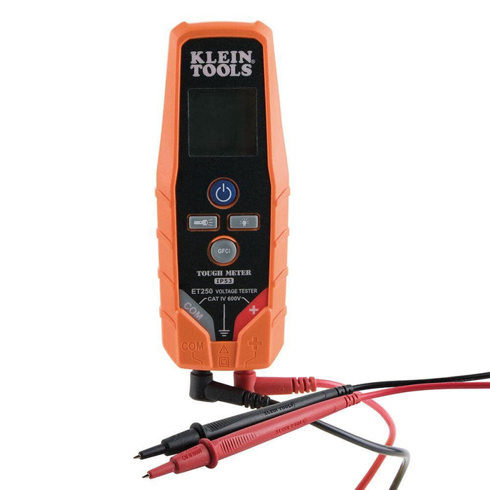 Klein Tools ET250 Voltage Meter, AC Voltage / DC Voltage Tester, Digital Multimeter, Low Voltage Tester with Batteries