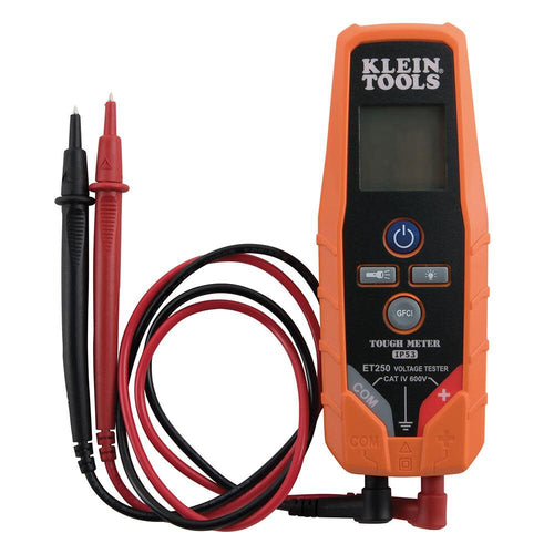 Klein Tools ET250 Voltage Meter, AC Voltage / DC Voltage Tester, Digital Multimeter, Low Voltage Tester with Batteries