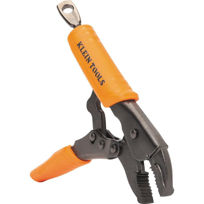 Klein Tools 38660 Locking Pliers Set, 7-Inch and 10-Inch Curved Jaw Pliers, Quick Release Handles, High Torque and Gripping Power, 2-Piece