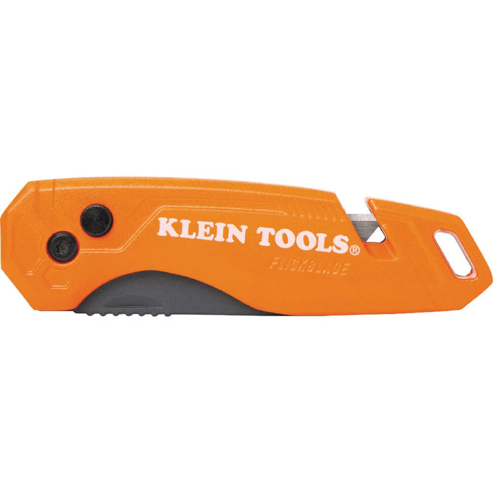 Klein Tools 44303 FLICKBLADE Folding Utility Knife with Blade Storage, Utility Knife with 5 Blades, Compact with Side Release Button and Dual Locking Positions