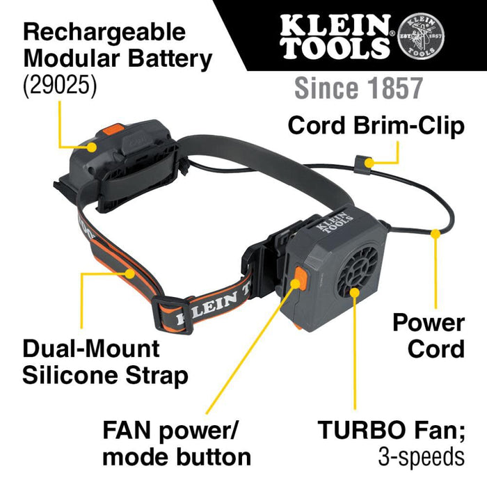 Klein Tools 60821 Hard Hat Turbo Fan