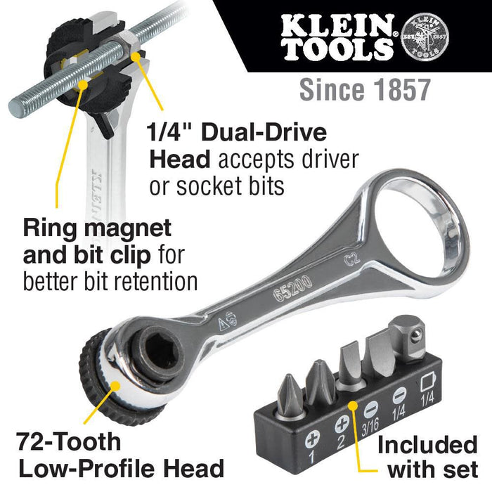 Klein Tools Mini Ratchet and Multi-Bit Driver Set-85515HD
