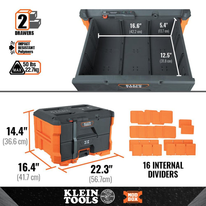 Klein Tools 54822MB MODbox Two Drawer Toolbox