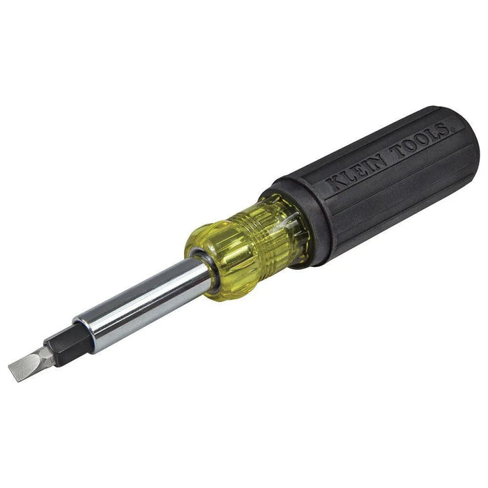Klein Tools 32557 Multi-Bit Screwdriver / Nut Driver, Heavy Duty 10-in-1 with Interchangeable Shafts and Ph, Sl, Sq, Hex Bits and Nut Drivers