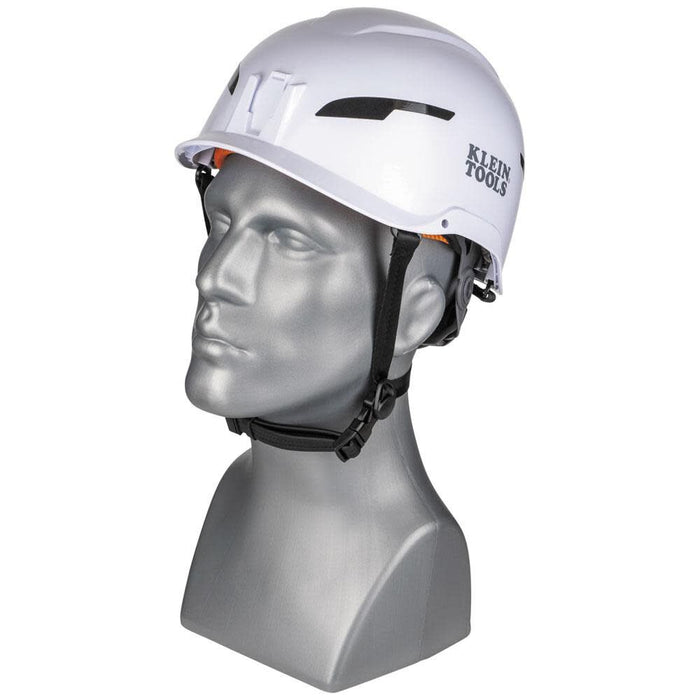 Klein Tools 60564 Safety Helmet, Type-2 Safety Helmet 20kV Protection, Non-Vented, Class E, White